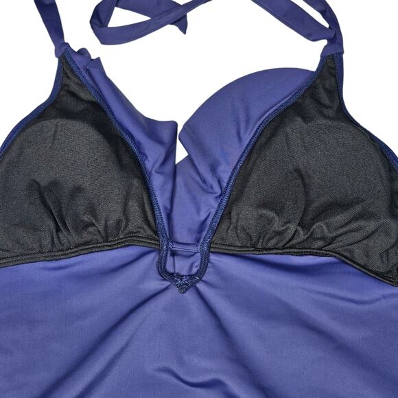 Cupshe Ruffled V-Neck Halter Style Tankini with Bikini Bottom NWT Size M - Picture 8 of 16